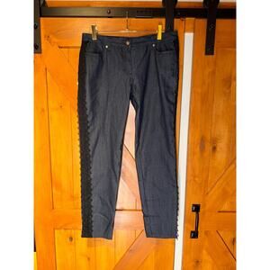 $1220 BluMarine Lace-Detail Jeans Size 12 NWT